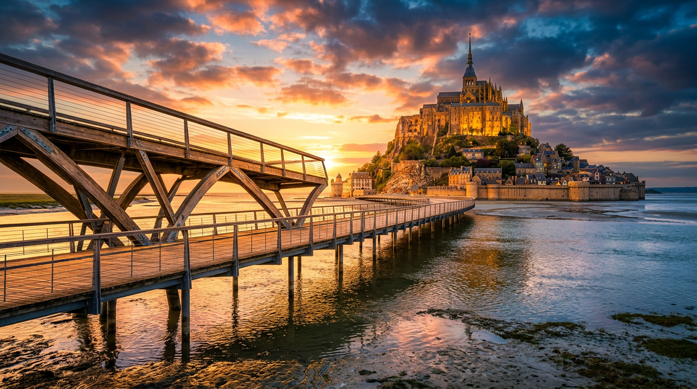 explorez l'histoire fascinante et l'architecture remarquable de la passerelle du mont saint-michel, un chef-d'œuvre alliant tradition et modernité.