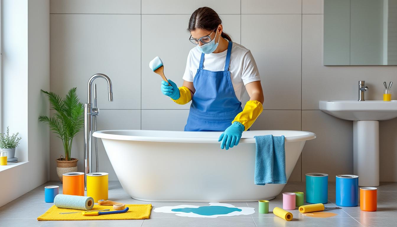 découvrez comment peindre une baignoire facilement pour lui offrir une seconde vie et donner un coup de neuf à votre salle de bain.