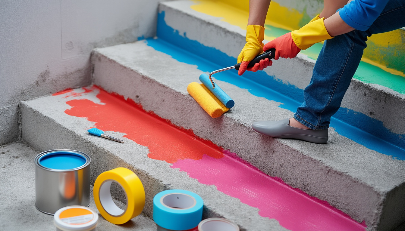 découvrez notre guide complet pour peindre un escalier en béton, alliant durabilité et esthétique, avec des conseils pratiques pour un résultat professionnel.