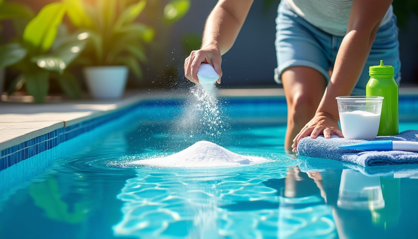 découvrez comment utiliser le bicarbonate de soude pour maintenir l'équilibre de l'eau de votre piscine et assurer un entretien simple et efficace tout au long de la saison.